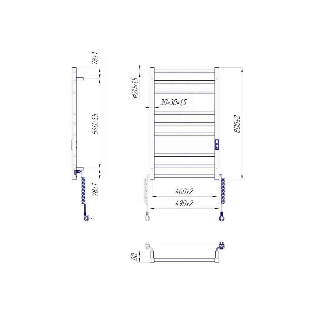 Сушарка для рушників MARIO Преміум Класік-ITR K (2.2.1608.03.G) - зображення 3