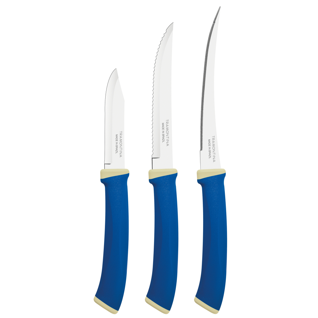 Набір ножів Tramontina Felice Blue 3 шт (23499/177) - зображення 1