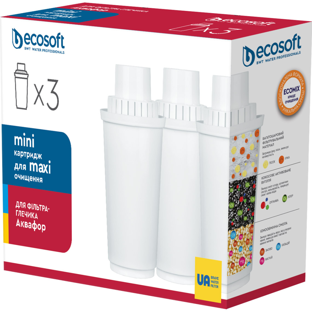 Картридж для фільтра глечика Ecosoft Аквафор 3 шт. (CRVK3AQRECO) - зображення 3
