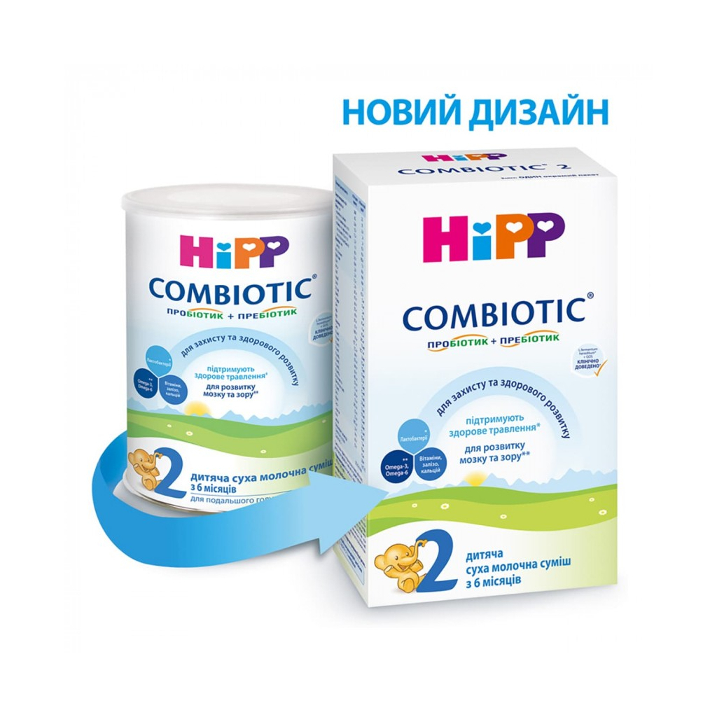 Дитяча суміш HiPP молочна Combiotic 2 +6 міс. 300 г (9062300138815) - зображення 2
