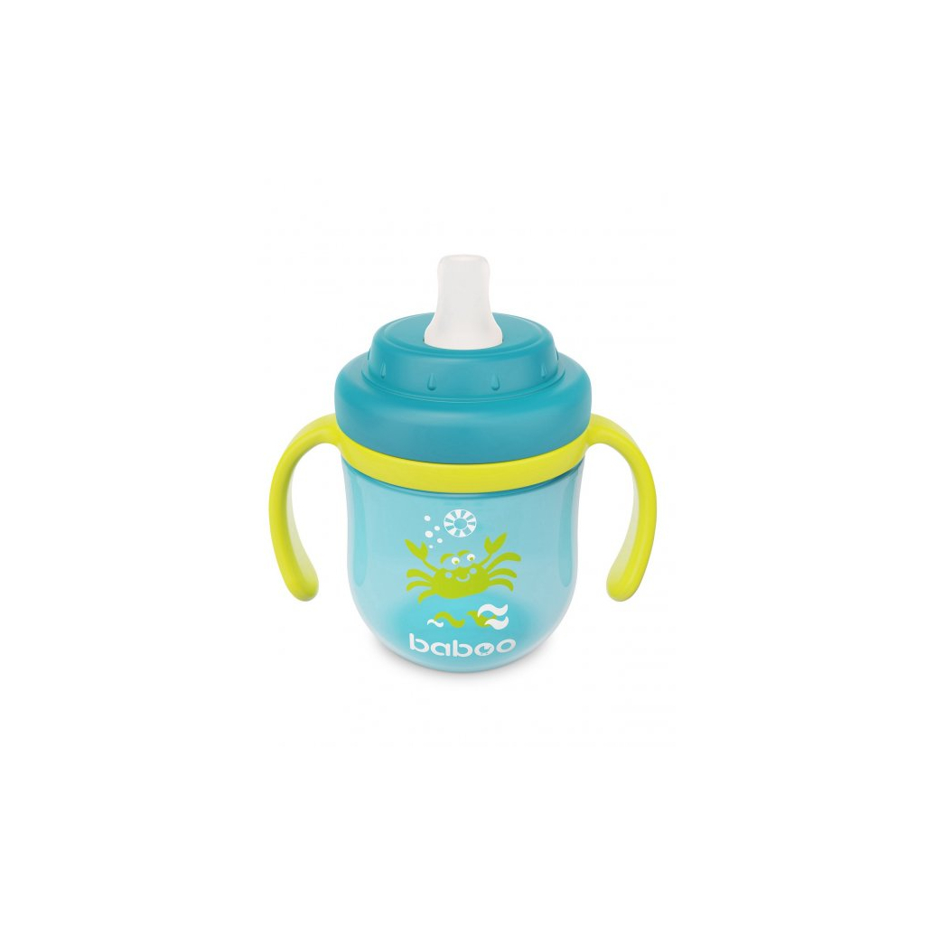 Поїльник-непроливайка Baboo із силіконовим носиком Marine 200 мл Бірюзова (90600) - зображення 2