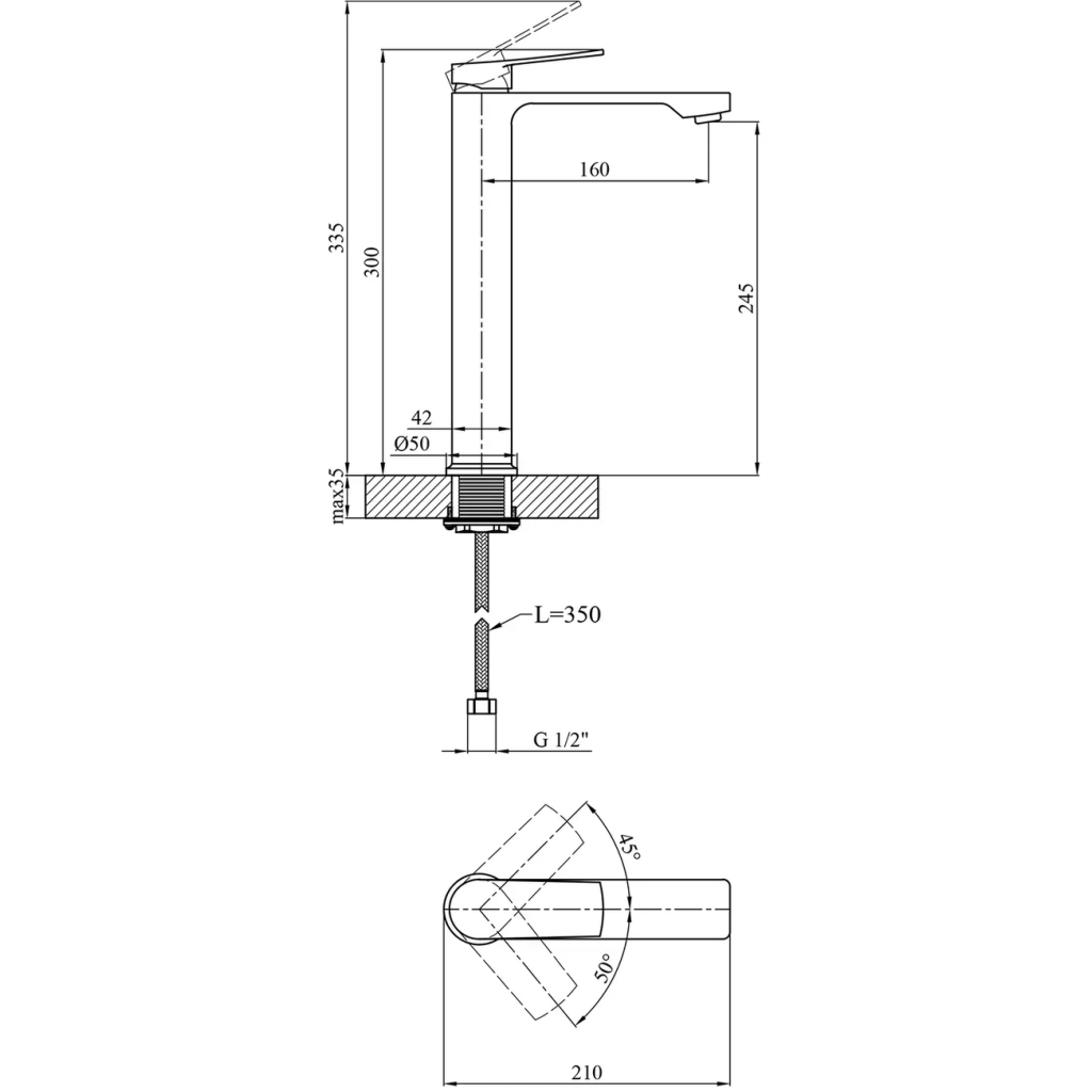 Змішувач Kroner KRP Makon-GRP010-3 (CV033868) - изображение 7