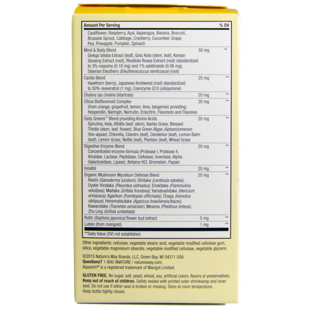 Мультивітамін Nature's Way Мультивітамін для Чоловіків 50+, Alive! Once Daily, Men's 50 (NWY-15691) - зображення 2