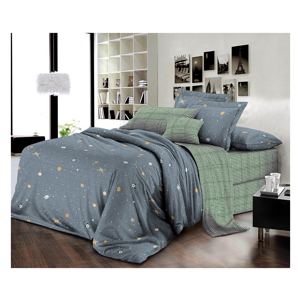 Постільна білизна MirSon Бязь 17-0429-1 Space 175х210 (2200004092423) - зображення 1