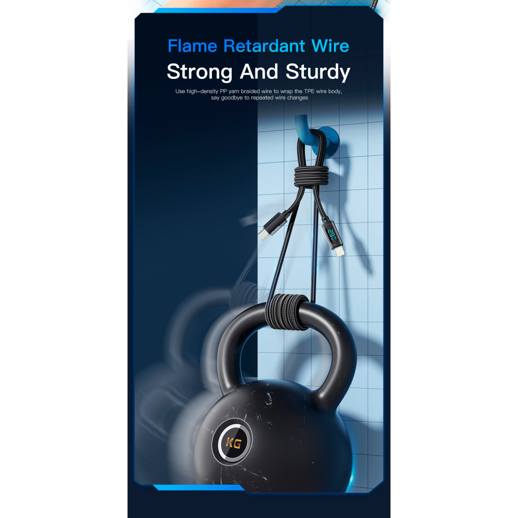 Дата кабель USB-C to Lightning 1.0m 29W LED black Essager (EXCTL-XY01-P) - зображення 11