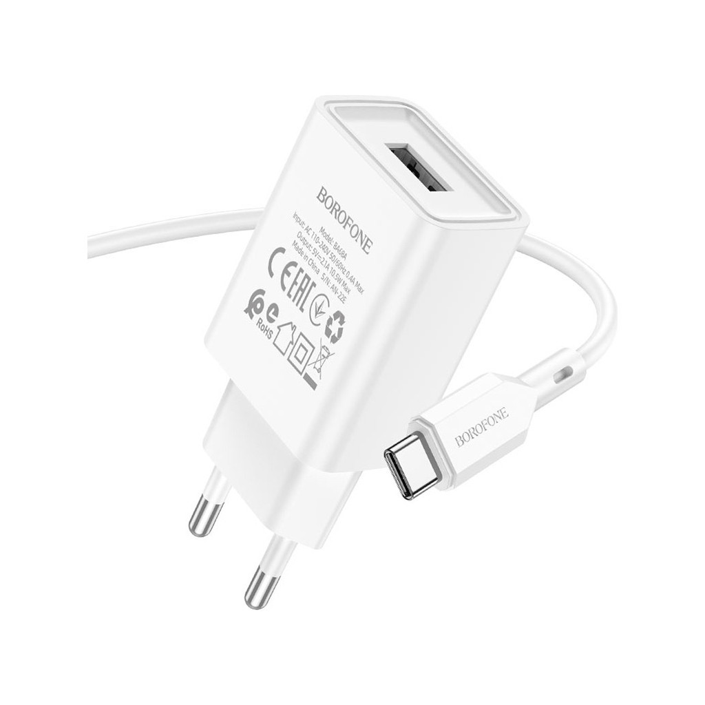Зарядний пристрій BOROFONE BA68A White (BA68ACW) - зображення 2