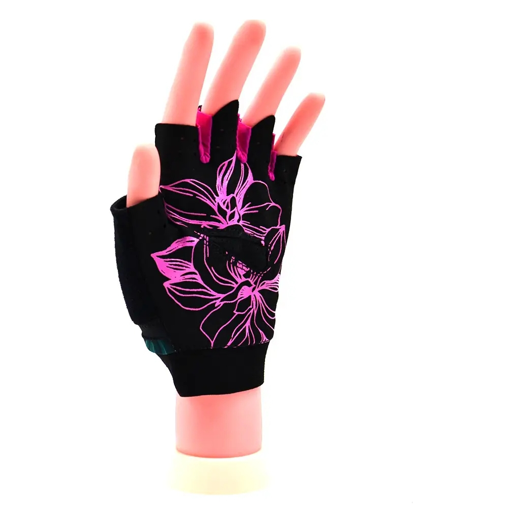 Рукавички для фітнесу MadMax MFG-770 Flower Power Gloves Black/Pink XS (MFG-770_XS) - зображення 6