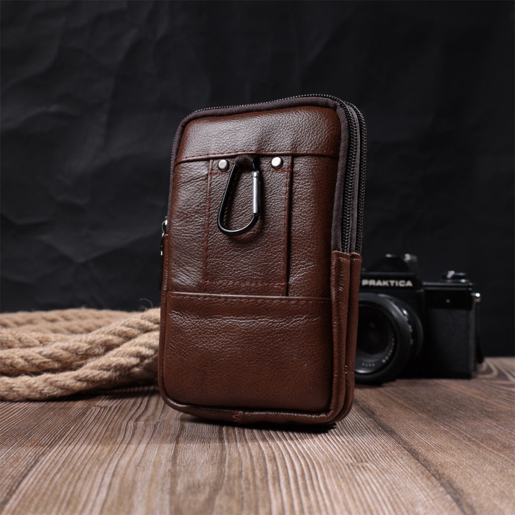 Сумка Vintage З натуральної шкіри Коричнева (22738) - зображення 11