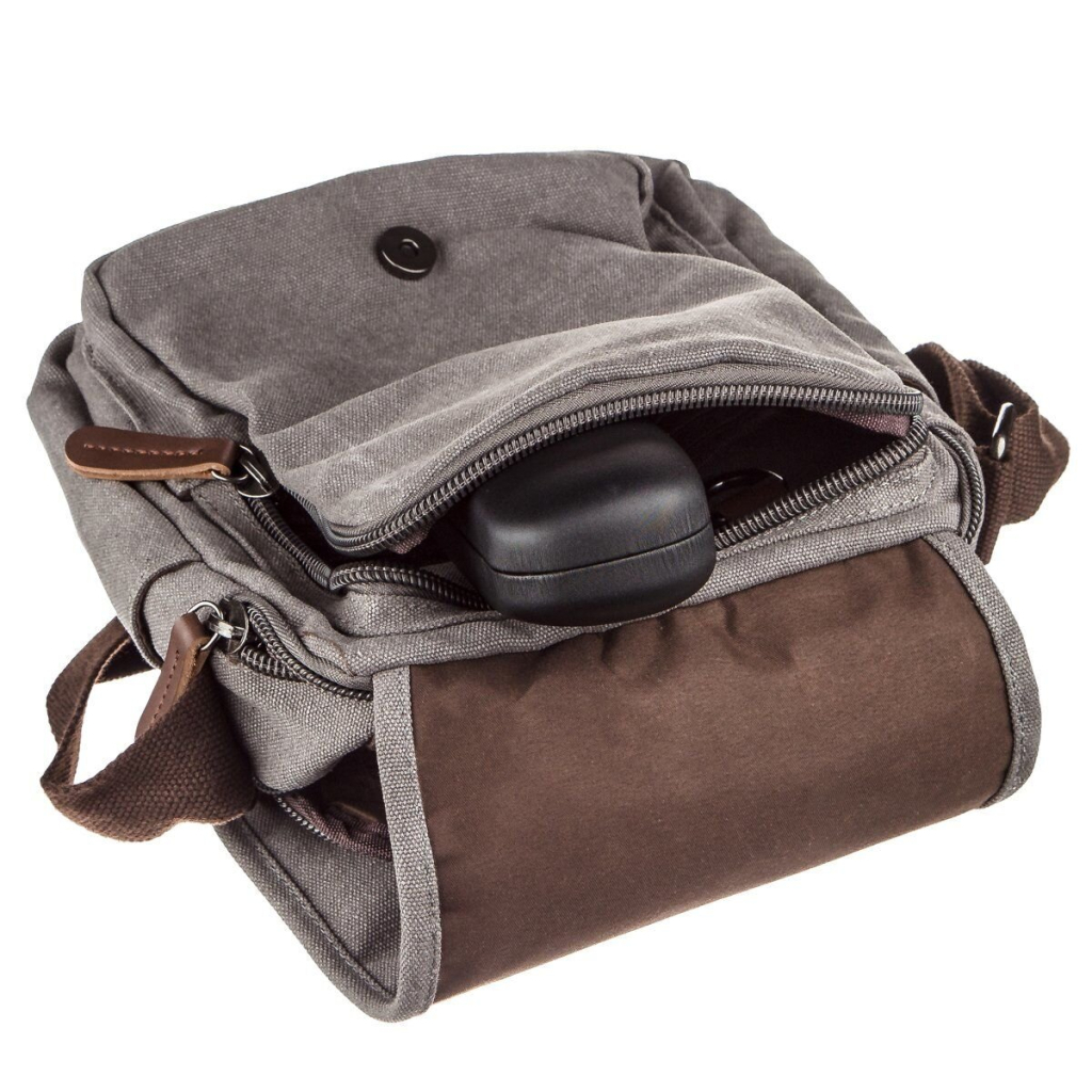 Сумка Vintage Текстильна чоловіча на два відділення Сіра (20198) - зображення 6