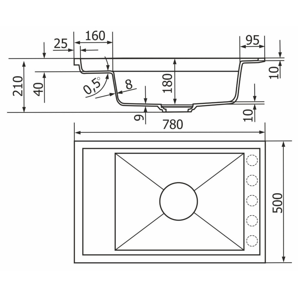 Мийка кухонна GRANADO Optimal Artes grafito (+ змішувач Badalona LUX inox + дозатор Redondo inox + коши (ksg1209) - изображение 10