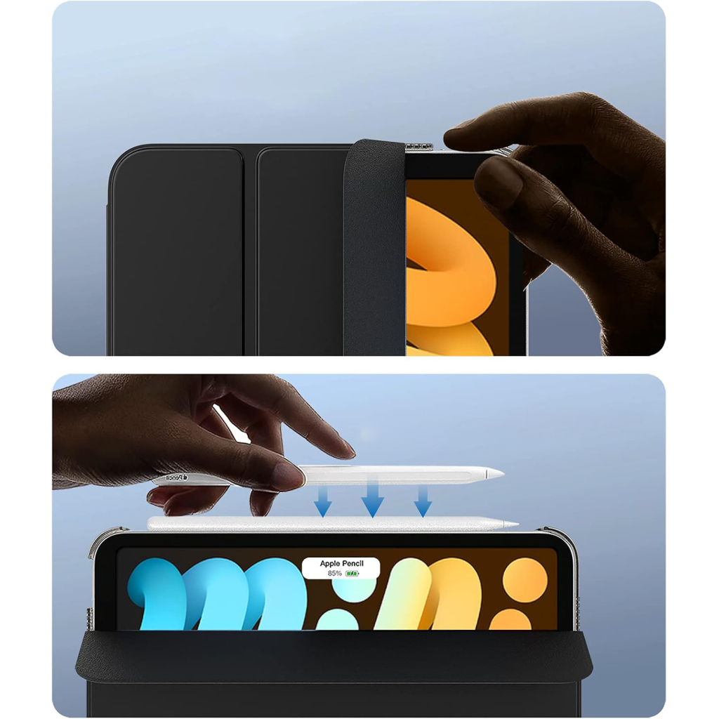 Чохол до планшета BeCover Tri Fold Hard Apple iPad Mini 7 2024 Black (712450) - зображення 4