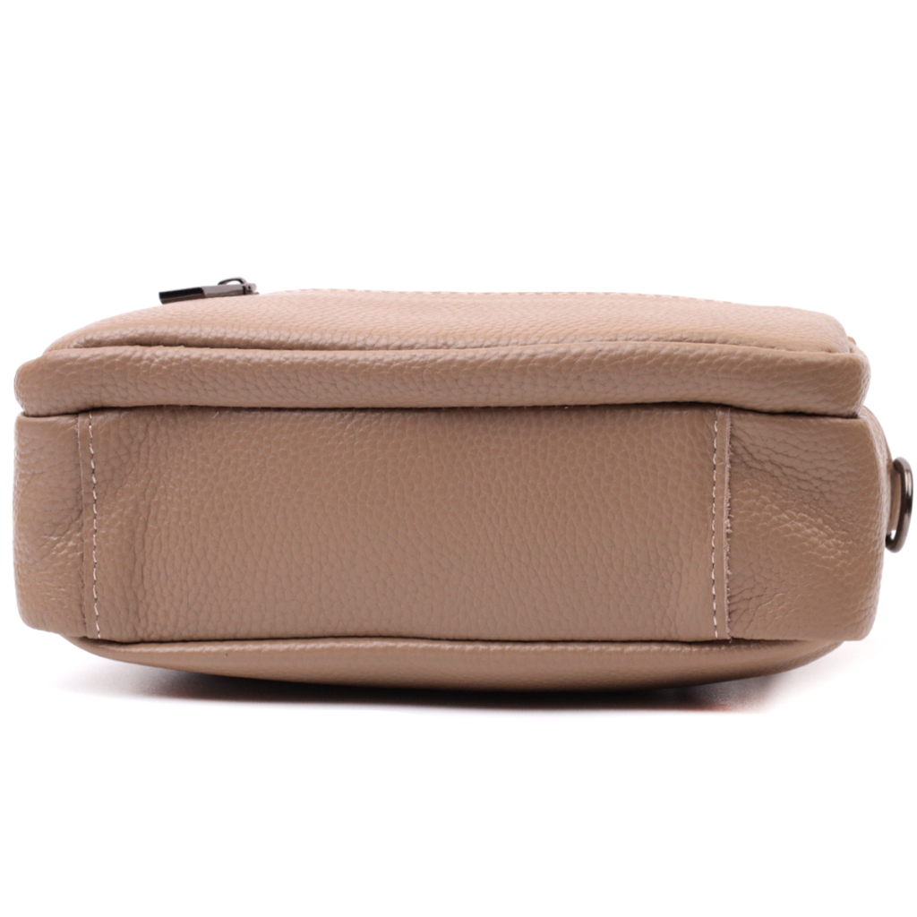 Сумка Vintage Жіноча з накладною кишенею з натуральної шкіри Бежева (22638) - зображення 6