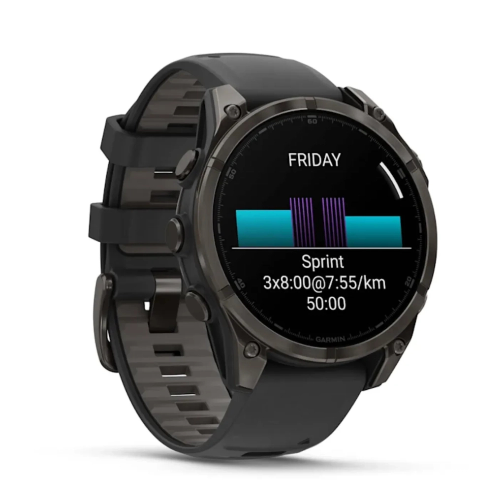 Смарт-годинник Garmin fenix 8 47mm, AMOLED, Saph, CrbnGryTi/Blk, Blk/PebbleGryBnd, GPS (010-02904-21/010-02904-29) - изображение 3