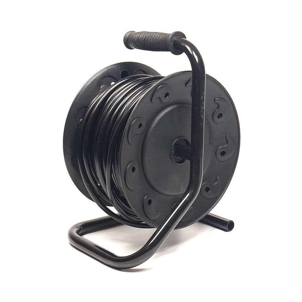 Мережевий подовжувач PowerPlant катушка 25 м, 3x2.5мм2, 16А, 4 розетки (PPRA16M25S4L) - зображення 2