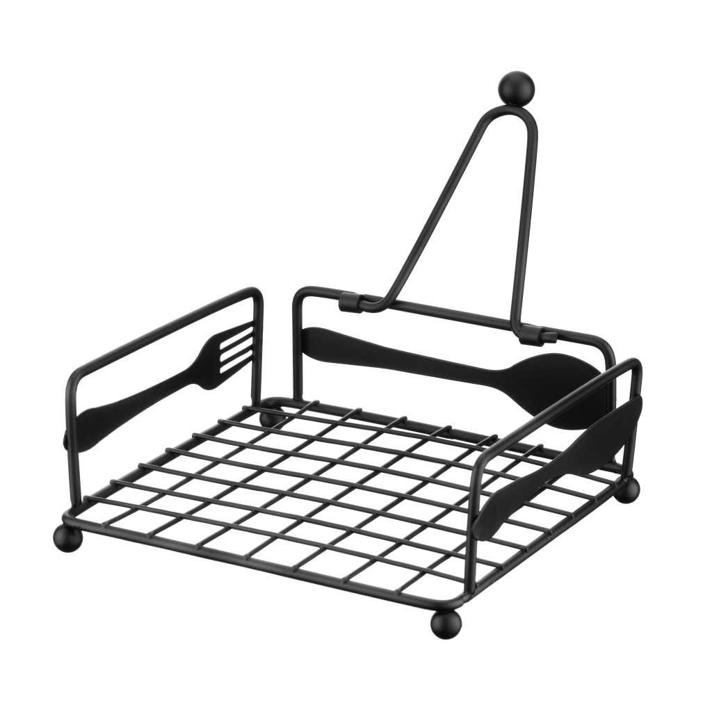 Серветниця Ardesto Midori 18х18х7см, метал, чорний (AR0906B) - зображення 2