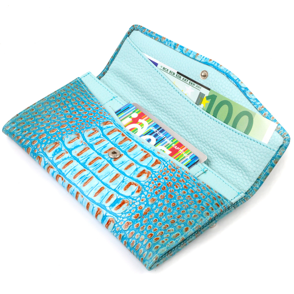 Портмоне Canpellini З натуральної шкіри Блакитне (21703) - зображення 5