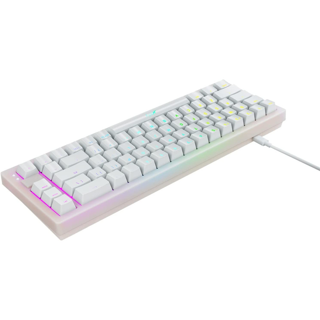 Клавіатура Xtrfy K5 68 keys Kailh Red Hot-swap RGB UA White (K5-RGB-CPT-TPWHITE-R-UKR) - зображення 7
