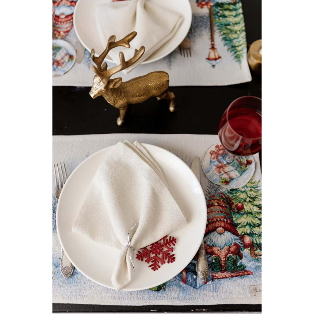 Серветка на стіл Прованс гобеленова Різдвяне багаття 30х50 см (036427) - зображення 5