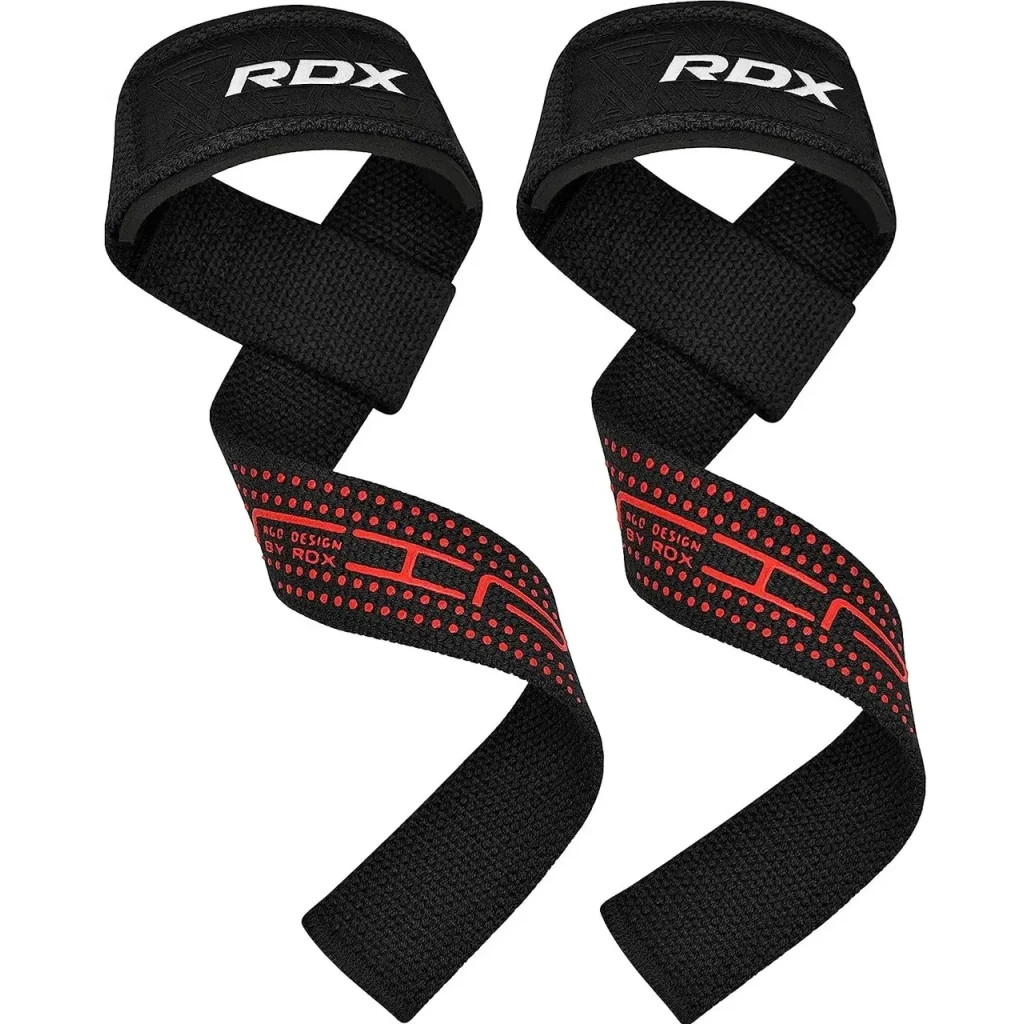 Кистьові лямки RDX S4 Gym Cotton Gel Straps Blue Plus (WAC-S4U+) - зображення 1