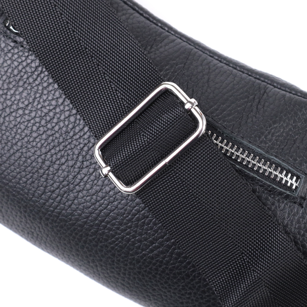 Сумка Shvigel Бананка унісекс з натуральної шкіри Чорна (22824) - зображення 5