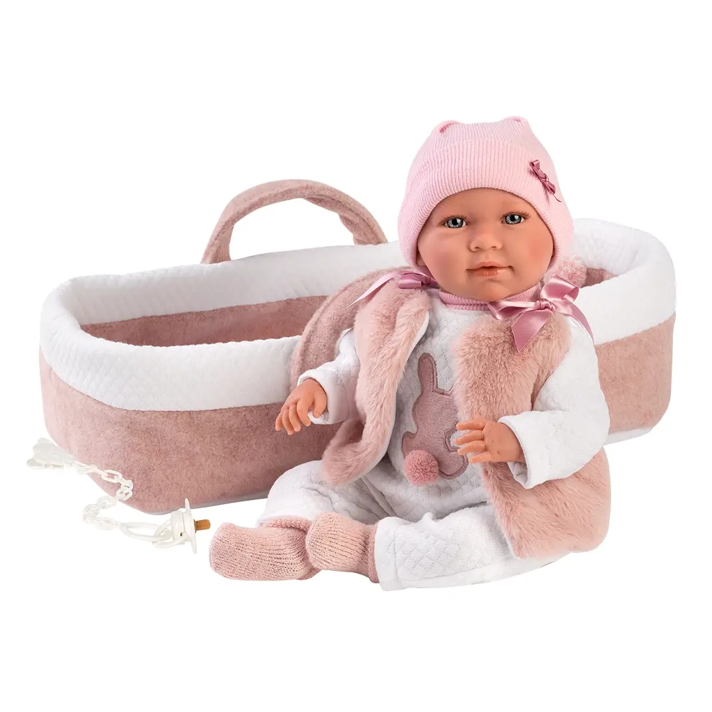 Лялька Llorens Mimi Lloron Capazo Rosa, 40 см (74012) - зображення 2