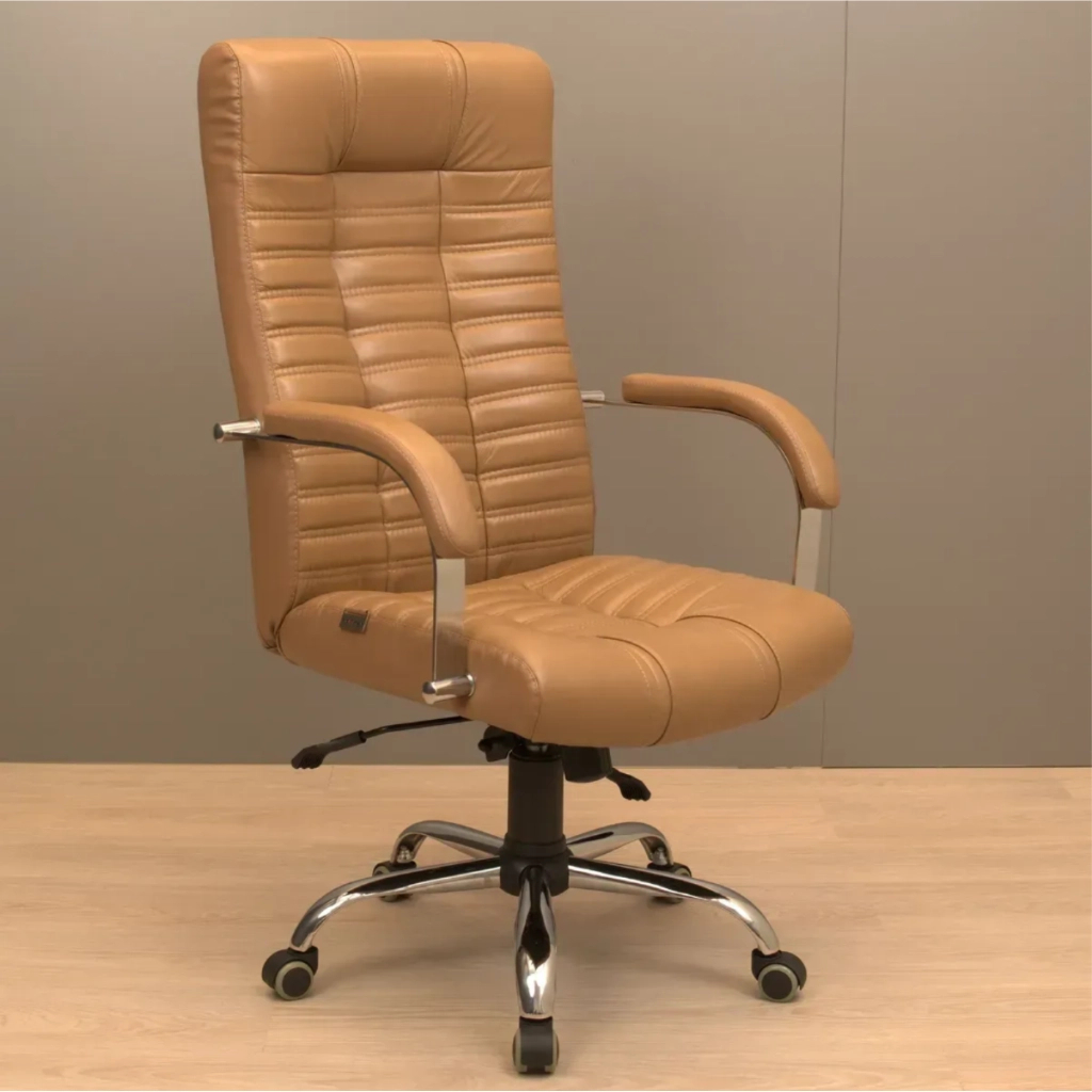 Офісне крісло Richman Хром П1 M-2 (Anyfix) Шкіра Люкс комбо Какао (R00000049263) - зображення 1