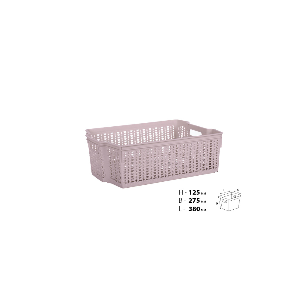 Кошик для зберігання Violet House 1005 Powder (1005 POW б/кр. 37*27*12 см) - зображення 2