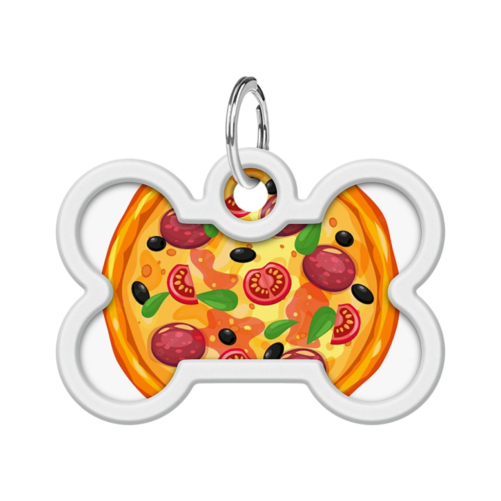 Адресник для тварин WAUDOG Smart ID з QR паспортом "Піца", кістка 40х28 мм (231-4038) - изображение 2