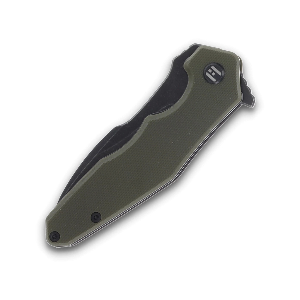 Ніж Hightron Mini Ventura, D2, G10, зелений, чорний stonewash клинок (HK05GRNBS) - зображення 6