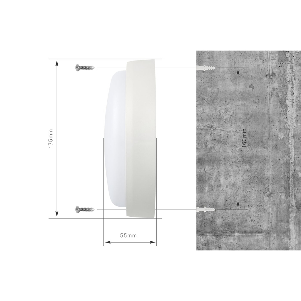 Світильник Delux WC-2 17 Вт 5000K IP54 з датчиком руху (90021165) - изображение 3