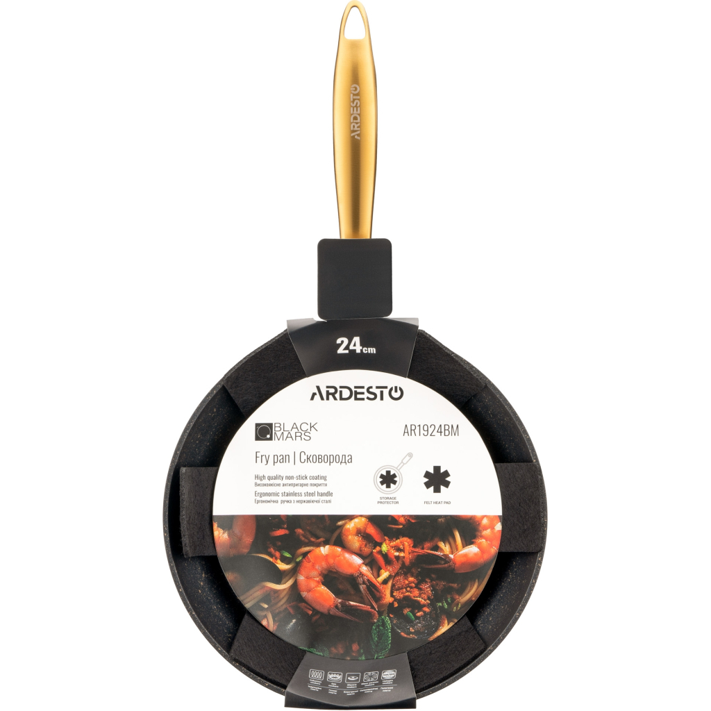 Сковорода Ardesto Black Mars Sparkle 24 см (AR1924BM) - зображення 8