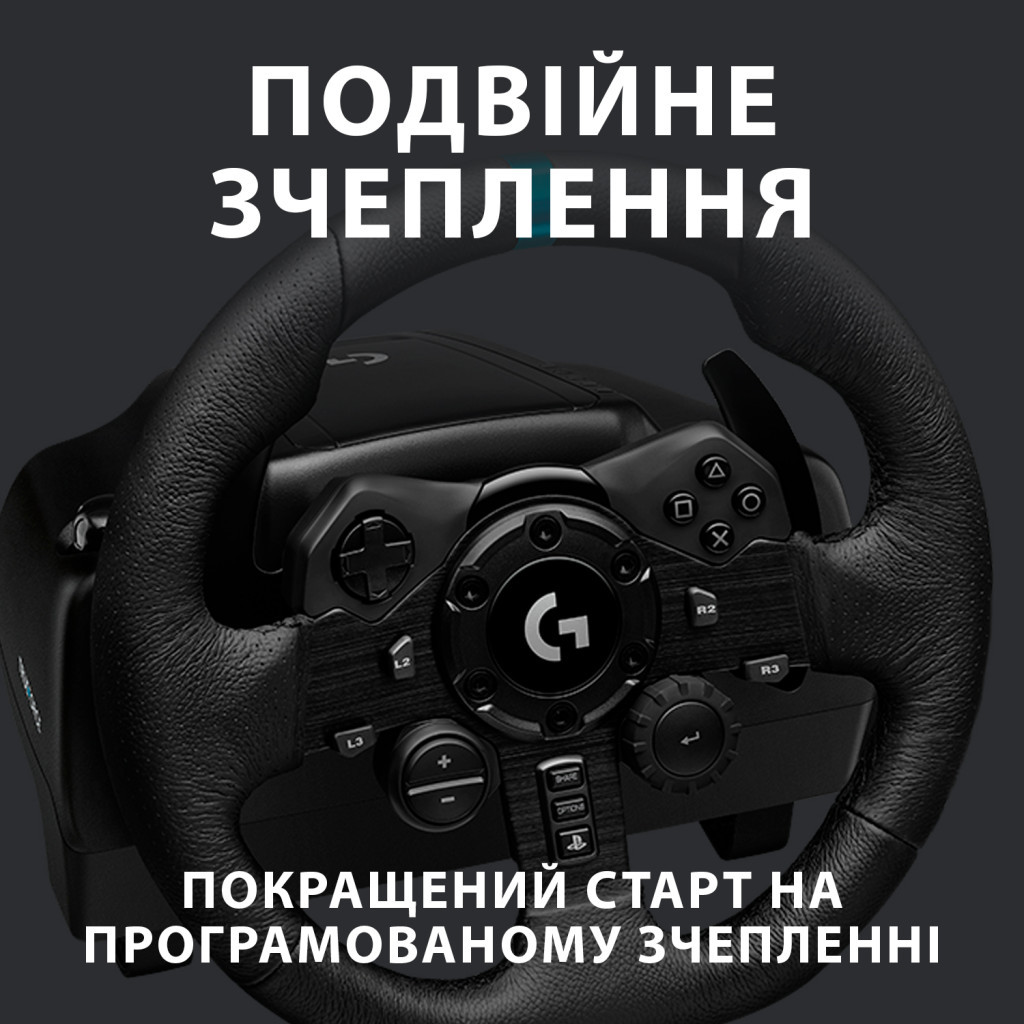 Кермо Logitech G923 Racing Wheel and Pedals for PS4 and PC (941-000149) - зображення 4