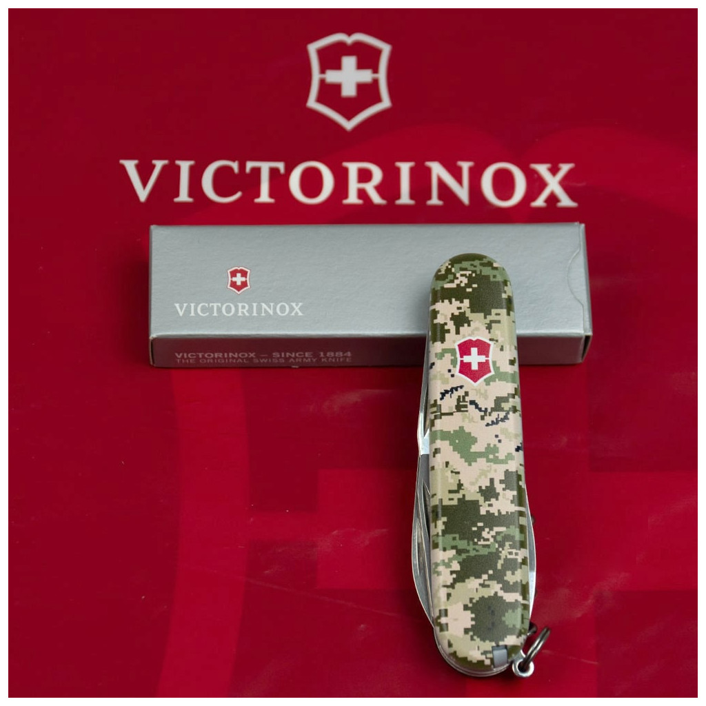 Ніж Victorinox Spartan Army 91 мм Піксель + Лого (1.3603.3_W3941p) - зображення 12