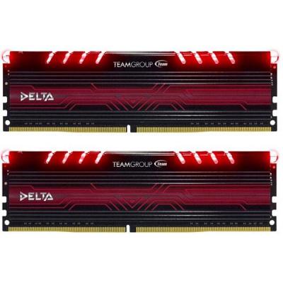 Модуль пам'яті для комп'ютера DDR4 16GB (2x8GB) 3000 MHz Delta Red LED Team (TDTRD416G3000HC16CDC01) - зображення 1