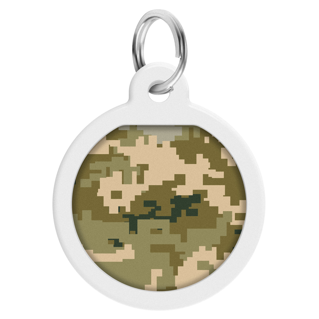 Адресник для тварин WAUDOG Smart ID з QR паспортом "Мілітарі" круг 25 мм (225-4026) - изображение 2