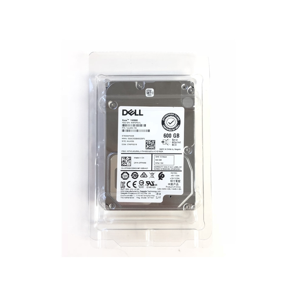 Жорсткий диск для сервера Dell 600GB 15K RPM SAS 12Gbps 512n 2.5in (401-ABCG) - зображення 1