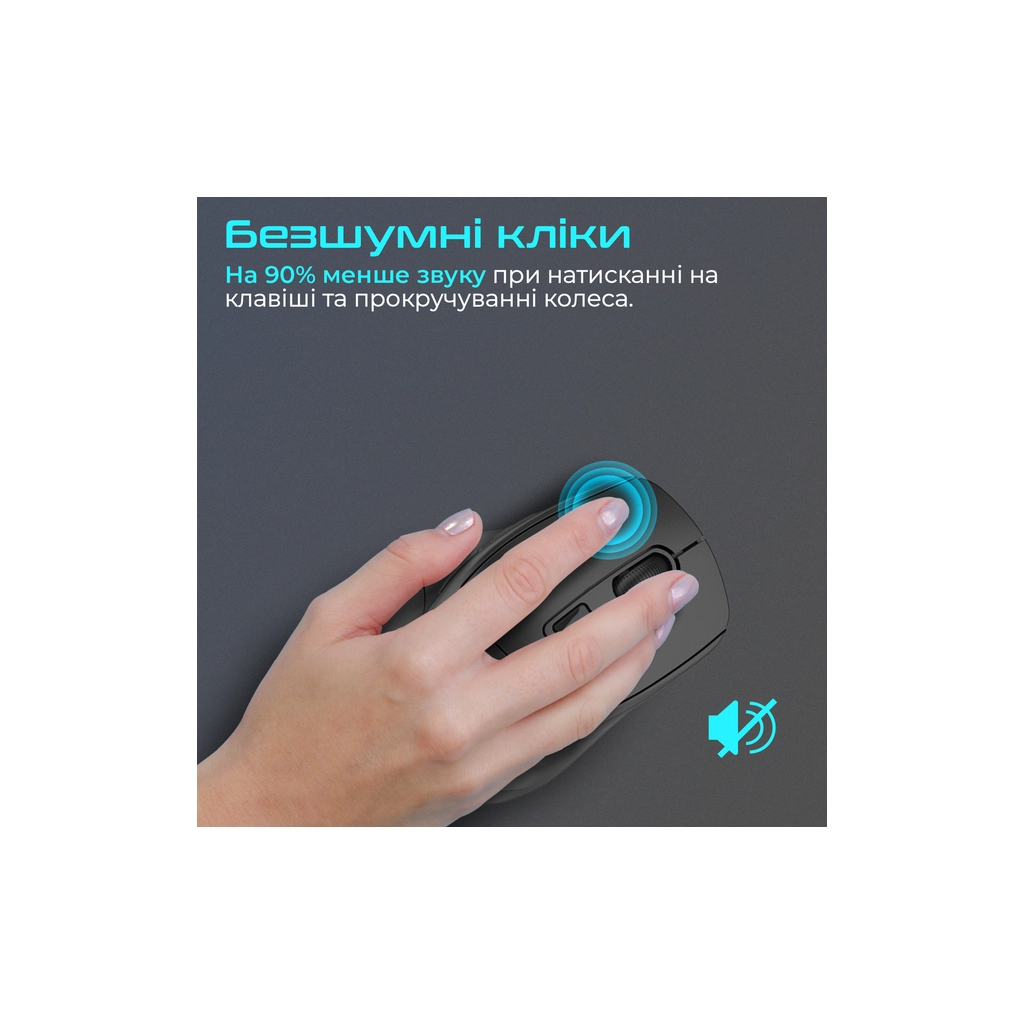 Мишка Promate Samit Wireless Black (samit.black) - зображення 2