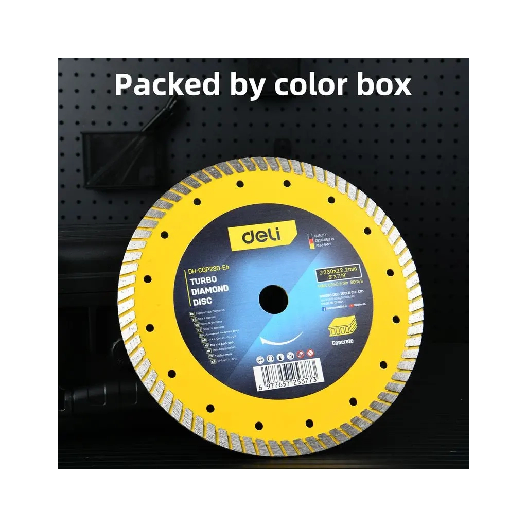 Круг відрізний Deli алмазний, по плитці, бетону, каменю 230 x 22,2 мм (EDH-CQP230-E4) - picture 3