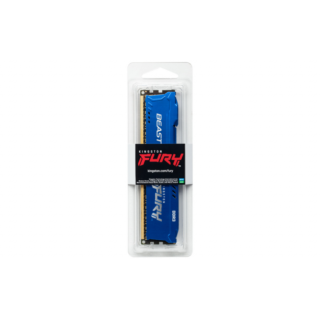 Модуль пам'яті для комп'ютера DDR3 8GB 1866 MHz Fury Beast Blue Kingston Fury (ex.HyperX) (KF318C10B/8) - зображення 5