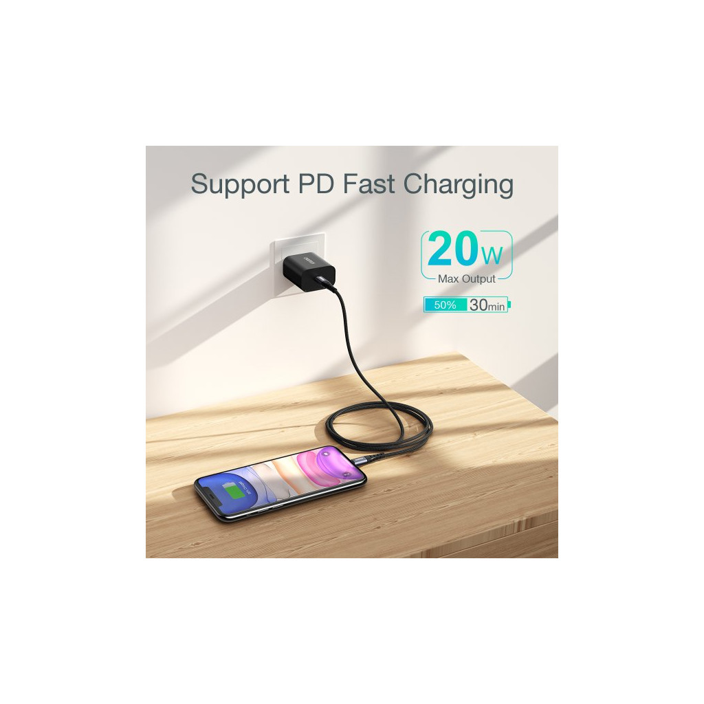 Дата кабель USB-C to Lightning 2.0m MFI Choetech (IP0041-BK) - изображение 8