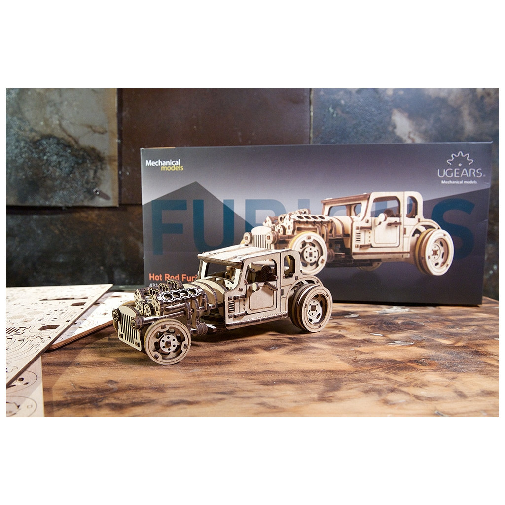 Конструктор Ugears Хот Род Люта миша (6337472) - зображення 11