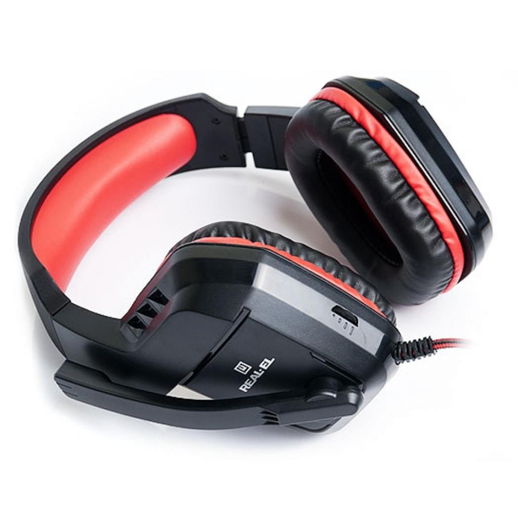 Навушники REAL-EL GDX-7550 Black-Red - зображення 6