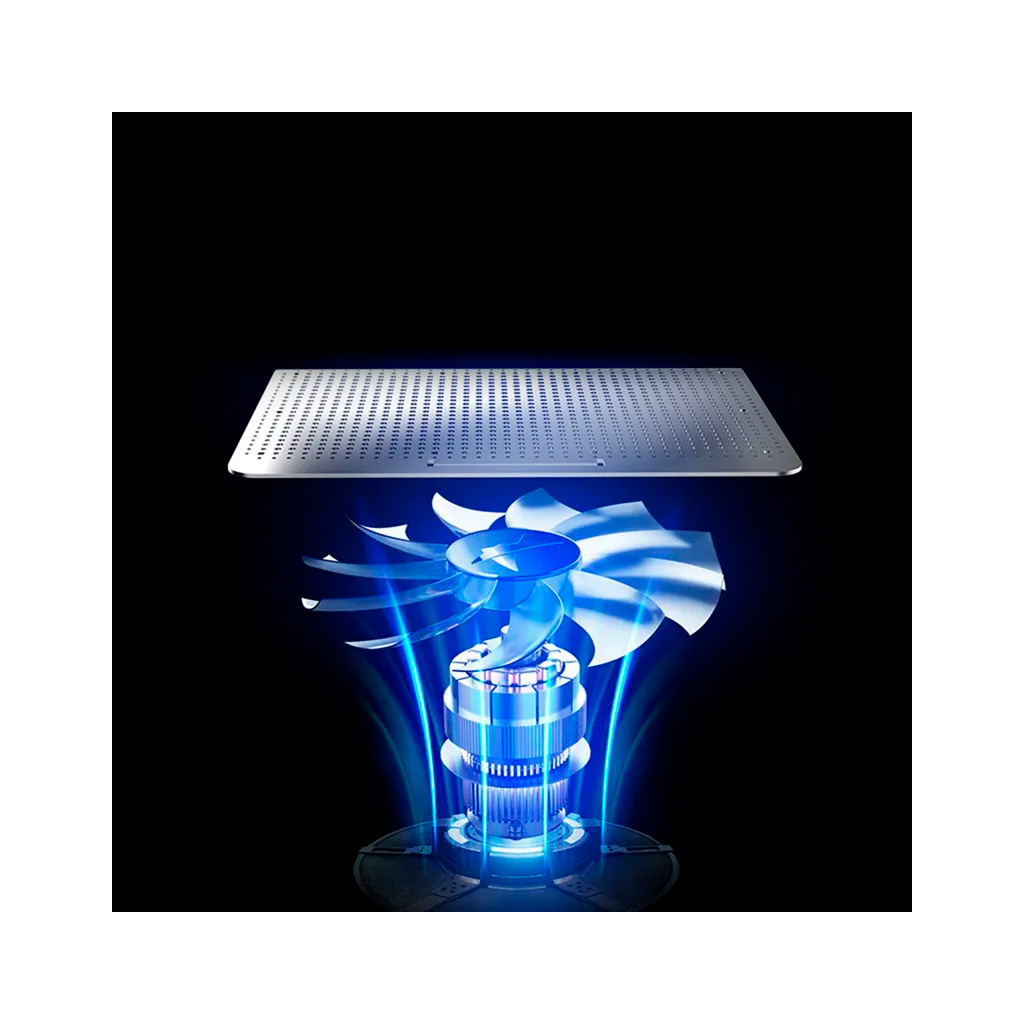 Підставка до ноутбука IceCoorel 10-15.6", 1*180mm 580 RPM, 2*USB, 350x225x26mm, Silver (A18) - зображення 9