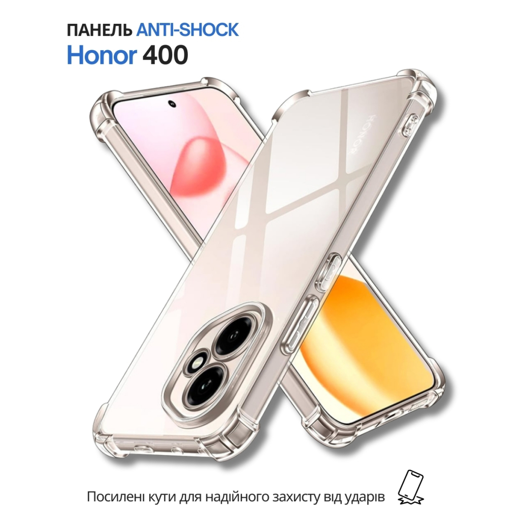 Чохол до мобільного телефона BeCover Anti-Shock Honor 400 Clear (714710) - зображення 6
