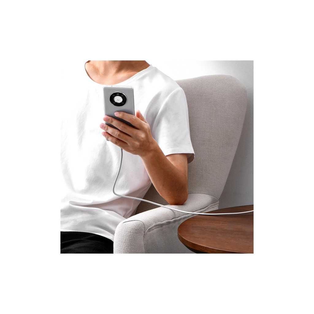 Дата кабель USB 2.0 AM to USB-C 1.0m Superior Fast Charging 100W moon white Baseus (P10320102214-01) - зображення 9