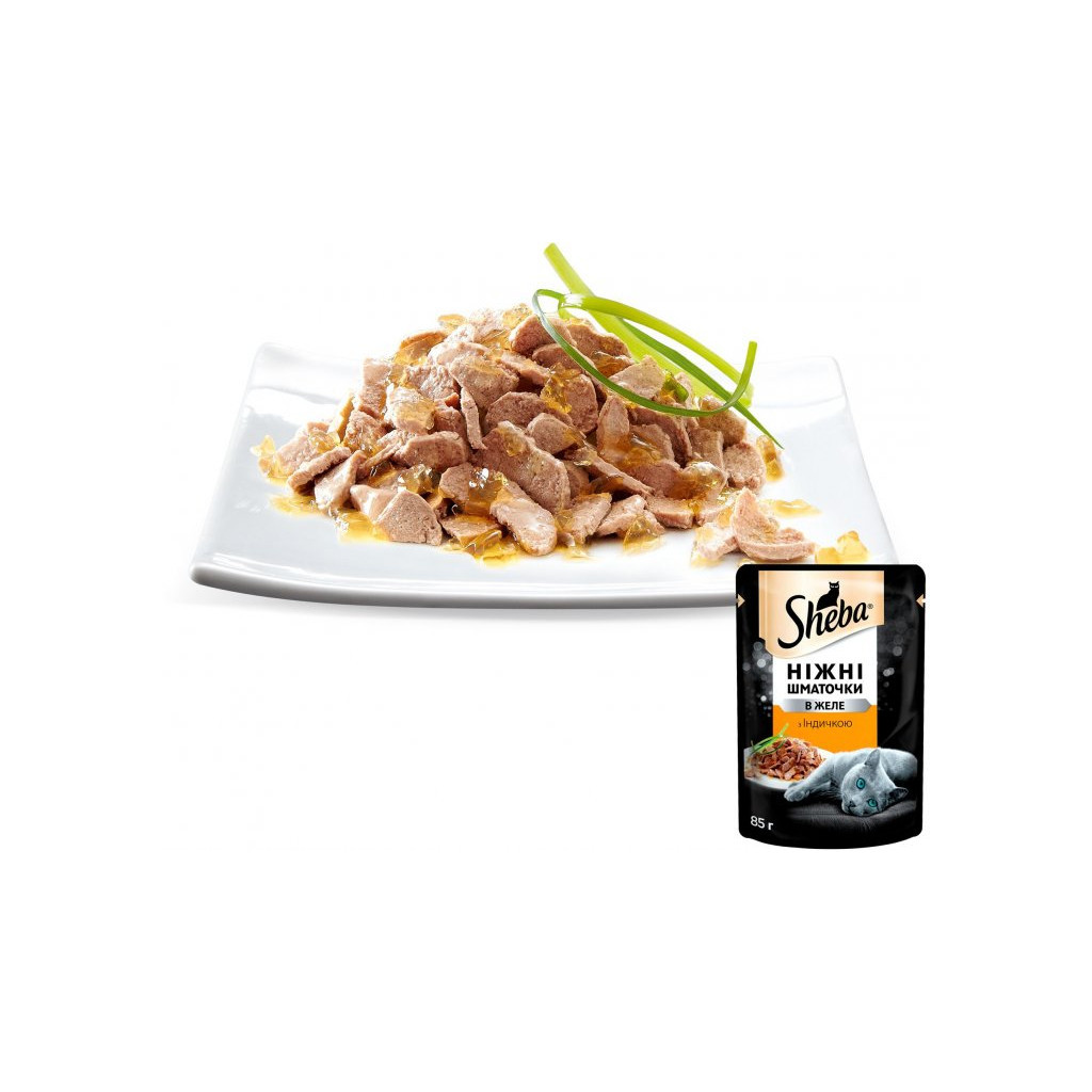 Вологий корм для кішок Sheba cij POU з індичкою в желе 85 г (4770608257231) - зображення 5