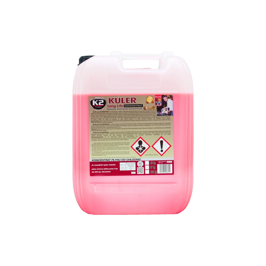 Антифриз K2 Kuler Long Life G12 червона концентрат 23 кг (W416C) - изображение 1