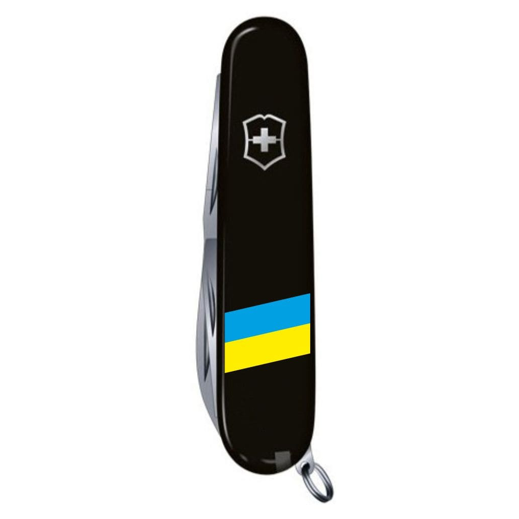 Ніж Victorinox Spartan Ukraine Black "Прапор України" (1.3603.3_T1100u) - зображення 5