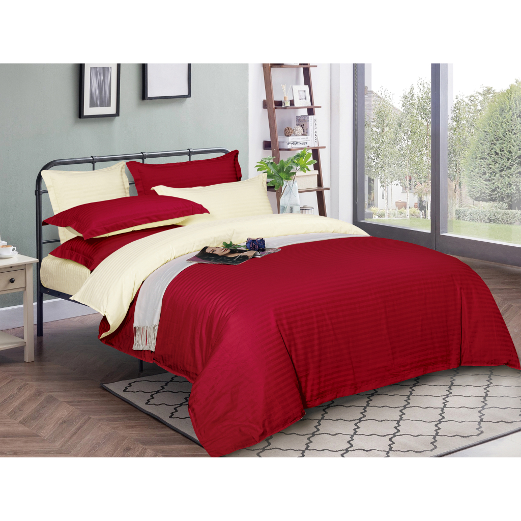 Постільна білизна MirSon Satin Stripe 30-0018 + 30-0002 Karimi 200х220 Євро (2200005263907) - зображення 1