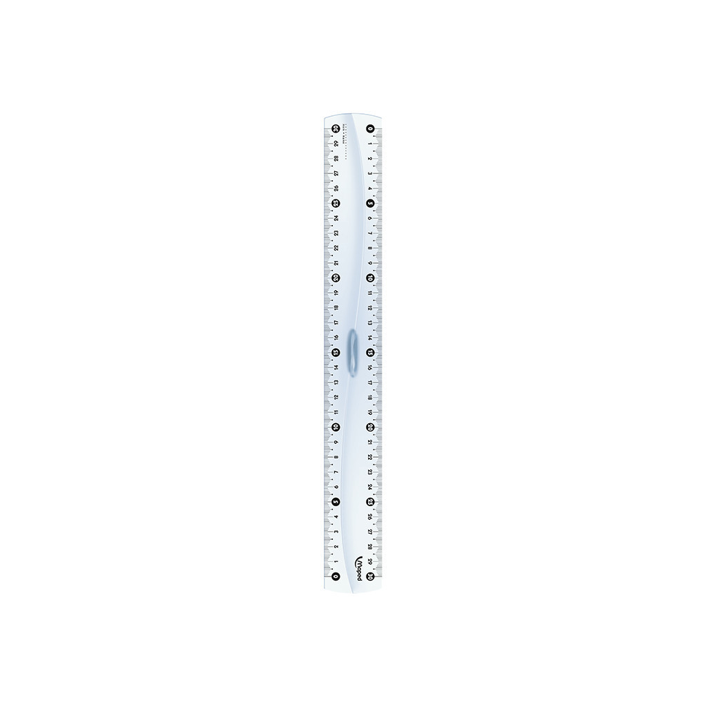 Лінійка Maped пластикова ESSENTIALS, 20см, двостороння шкала, прозорий (MP.146108) - изображение 1